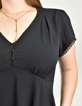 Blusa Roman Fashion manga corta para mujer