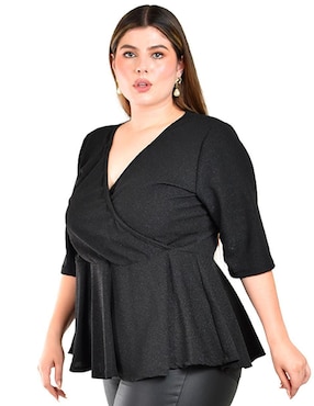 Blusa Roman Fashion manga 3/4 para mujer