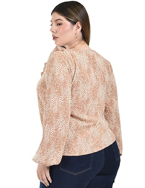 Blusa Roman Fashion manga larga para mujer