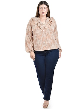 Blusa Roman Fashion manga larga para mujer