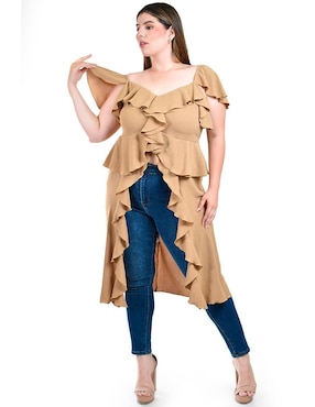 Blusa Roman Fashion manga corta para mujer