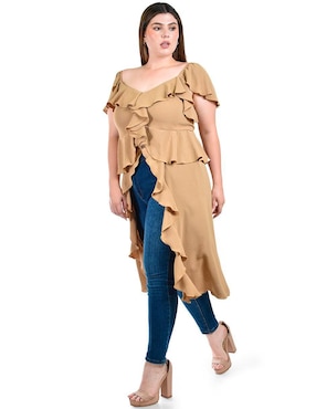 Blusa Roman Fashion manga corta para mujer