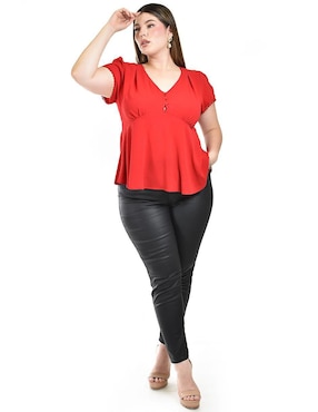 Blusa Roman Fashion manga corta para mujer