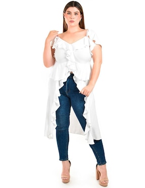 Blusa Roman Fashion manga corta para mujer