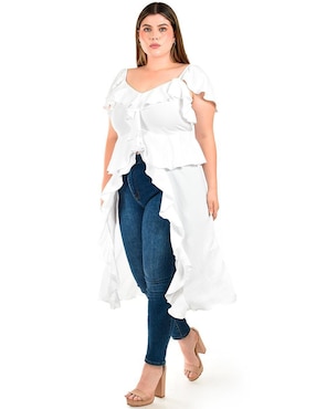 Blusa Roman Fashion manga corta para mujer