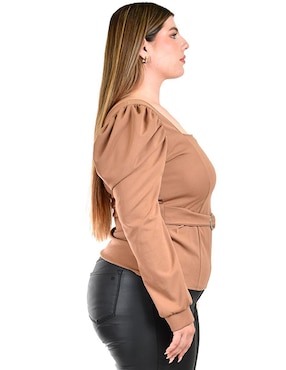 Blusa Roman Fashion manga larga para mujer