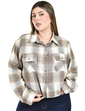 Blusa camisera Roman Fashion manga larga para mujer