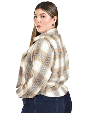 Blusa camisera Roman Fashion manga larga para mujer