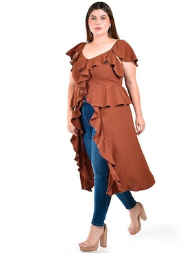 Blusa Roman Fashion manga corta para mujer