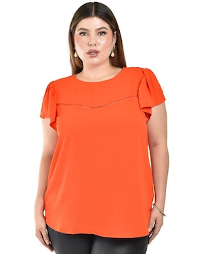 Blusa Roman Fashion manga corta para mujer