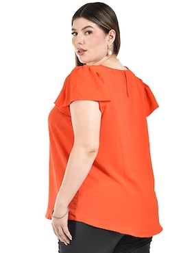 Blusa Roman Fashion manga corta para mujer