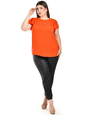 Blusa Roman Fashion manga corta para mujer