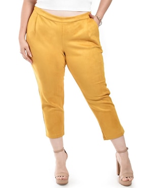 Pantalón capri Roman Fashion slim para mujer