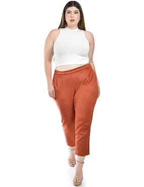 Pantalón capri Roman Fashion slim para mujer
