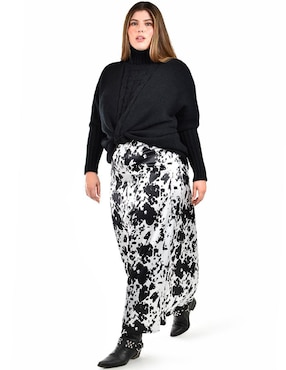 Falda larga Roman Fashion cintura alta