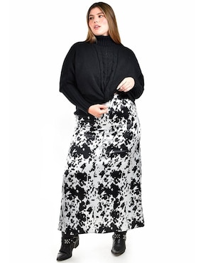 Falda larga Roman Fashion cintura alta