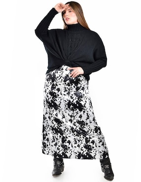 Falda larga Roman Fashion cintura alta