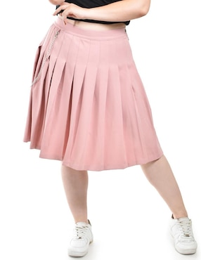 Falda a la rodilla Roman Fashion a la cintura