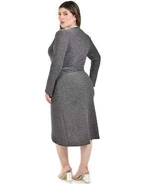 Vestido a la rodilla de fiesta Roman Fashion escote V