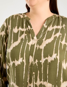 Blusa Only Carmakoma manga larga para mujer