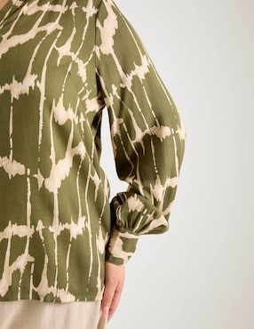 Blusa Only Carmakoma manga larga para mujer