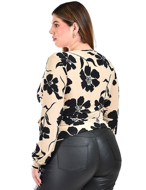 Blusa Roman Fashion manga larga para mujer