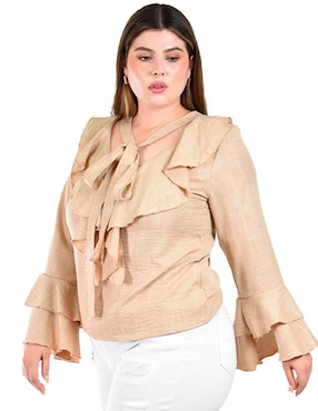 Blusa Roman Fashion manga larga para mujer