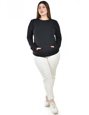 Sudadera con bolsa canguro Roman Fashion para mujer