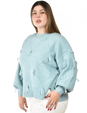 Suéter Roman Fashion cuello redondo para mujer