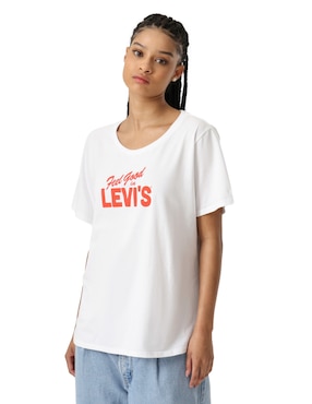 Playera manga corta Levi's cuello redondo para mujer