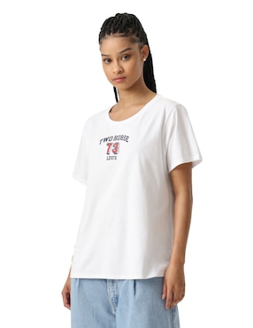 Playera manga corta Levi's cuello redondo para mujer