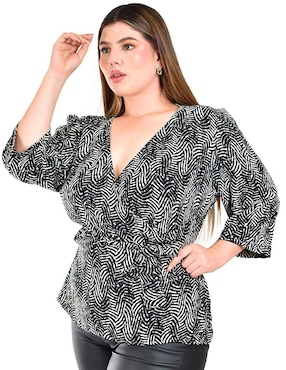 Blusa Roman Fashion manga 3/4 para mujer