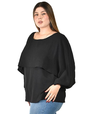 Blusa Roman Fashion manga larga para mujer