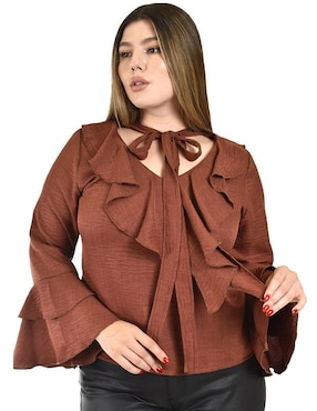 Blusa Roman Fashion manga larga para mujer
