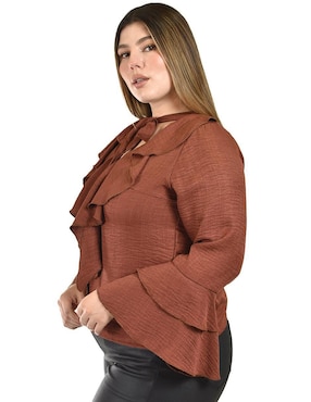 Blusa Roman Fashion manga larga para mujer
