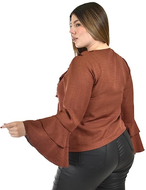 Blusa Roman Fashion manga larga para mujer