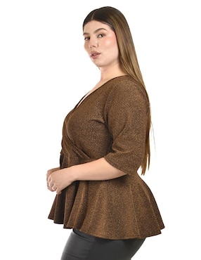 Blusa Roman Fashion manga al codo para mujer