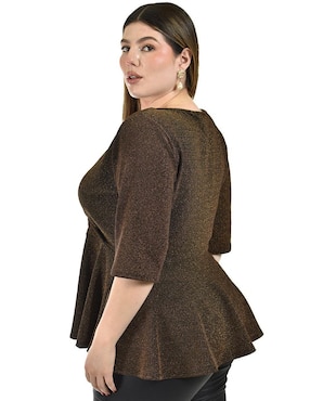 Blusa Roman Fashion manga al codo para mujer