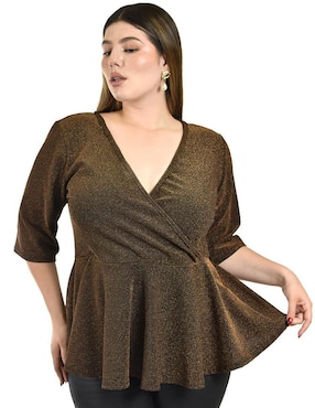 Blusa Roman Fashion manga al codo para mujer
