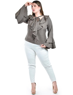 Blusa Roman Fashion manga larga para mujer