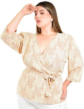 Blusa Roman Fashion manga 3/4 para mujer
