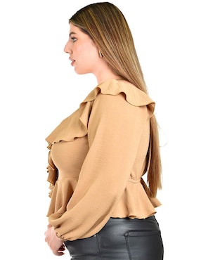 Blusa Roman Fashion manga larga para mujer