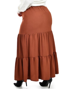 Falda larga Roman Fashion a la cintura alta