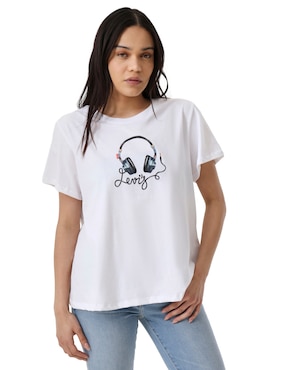 Playera manga corta Levi's cuello redondo para mujer