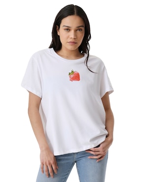 Playera manga corta Levi's cuello redondo para mujer
