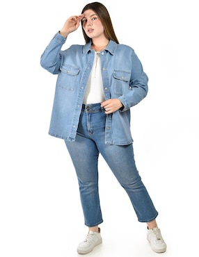 Camisa Roman Fashion manga larga para mujer