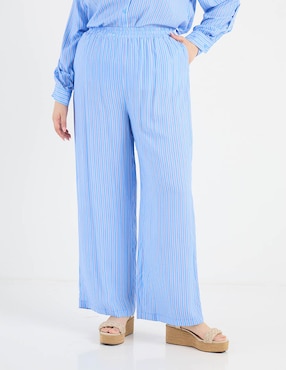 Pantalón plisado Map amplio para mujer