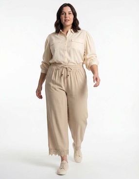 Pantalón acampanado Map amplio para mujer