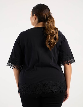 Playera manga corta Only Carmakoma cuello redondo para mujer