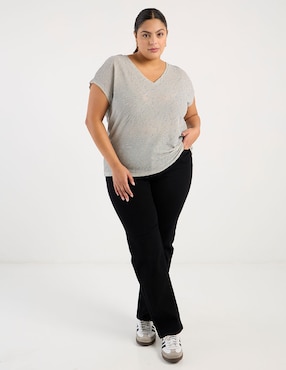 Playera manga corta Only Carmakoma cuello redondo para mujer